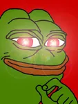 glowing_eyes hammer_and_sickle lens_flare pepe smug // 600x800 // 36KB