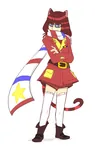 artist:catgirl_drawfriend catgirl character:political_ideology_catgirls character:titoism_catgirl jovanka_mackovic meta:highres titoism yugoslavia // 1902x3000 // 1024KB