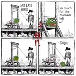 1:1_aspect_ratio alt_right armband beheading execution fascism guillotine nazi pepe smug so_much_for_the_tolerant_left // 720x720 // 96KB