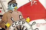 avian bird flag hammer_and_sickle joseph_stalin my_little_pony propaganda red_flag soviet_union // 814x544 // 72KB