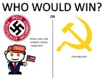 alt_right donald_trump fascism hammer_and_sickle hat maga nazi site:pol site:reddit swastika the_donald tool united_states who_would_win // 800x600 // 140KB