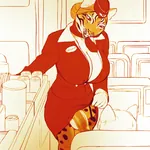 1:1_aspect_ratio aeroflot anthro big_cat feline furry futanari ginger_hair hammer_and_sickle lewd name_tage offer red_eyes symbol tiger tigress // 1200x1200 // 835KB