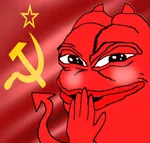 demon devil devilish hammer_and_sickle laugh pepe smug soviet_flag soviet_union // 1132x1080 // 126KB