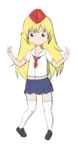 blonde_hair blue_eyes character:rodina character:rodina_(getchan) meta:highres meta:transparent_background peace_sign pioneer red_star site:get site:getchan star // 2500x4800 // 1.2MB