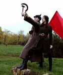 bolshevik hammer_and_sickle meta:photo red_flag worker_and_kolkhoz_woman // 747x898 // 892KB