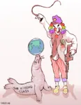 clown earth globe proletariat seal whip worker working_class // 708x915 // 397KB