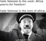 adolf_hitler africa epic_rap_battles_of_history ethiopia genocide haile_selassie i_am_adolf_hitler // 708x641 // 287KB