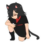 catgirl character:alunya character:political_ideology_catgirls kneel meta:transparent_background // 1000x1000 // 161KB