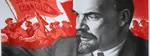 bolshevik flag poster propaganda red_flag soviet_union vladimir_lenin // 920x341 // 53KB