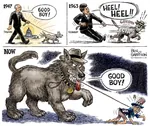 ben_garrison canine cia dog glasses glowie harry_s_truman john_f_kennedy meta:highres president uncle_sam united_states // 2040x1711 // 919KB