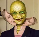 2016 clinton conspiracy election hillary_clinton lizard mask reptilian united_states // 800x750 // 67KB