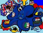 baltics britain caricature cephalopod estonia europe european_union france greece isis italy knife latvia lithuania map meta:tagme norway octopus paddle pepe portugal raft reee russia spain trident turkey ukraine weapon // 1152x900 // 203KB