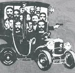 anarchism bonnot_gang car caricature france gun illegalism meta:lowres weapon // 400x388 // 274KB