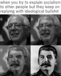 2016 bernie_sanders bullshit definition election explanation glasses ideology joseph_stalin social_democracy soviet_union transformation united_states when // 1199x1475 // 623KB