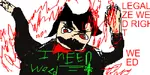 aaron_bushnell character:alunya fire marijuana red_scarf screaming // 500x250 // 46KB