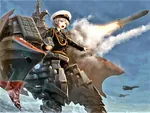 aircraft airplane anime cruise_missile cruiser fighter jet kantai_collection kirov_class_cruiser mecha_musume p-800 peaked_cap red_star ship soviet_air_forces soviet_navy soviet_union star weapon // 1500x1128 // 402KB