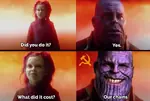 chain hammer_and_sickle marvel_comics smile thanos what_did_it_cost // 1162x783 // 88KB