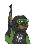 anarchism angry circle_a gun kalashnikov mask pepe rifle weapon // 770x1000 // 98KB