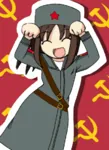 caramelldansen hammer_and_sickle meta:animated meta:gif red_star star uniform ushanka // 400x550 // 465KB