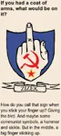 coat_of_arms hammer_and_sickle middle_finger quote slavoj_zizek star symbol // 259x576 // 90KB