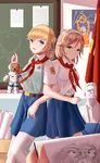 anime art bust drawing female pioneer school soviet_union // 1395x2279 // 1.4MB