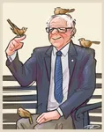 2016 avian bernie_sanders bird election glasses social_democracy sparrow united_states // 540x688 // 267KB