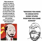 fake_quote hammer_and_sickle karl_kautsky soyjak vladimir_lenin wojak // 446x427 // 43KB