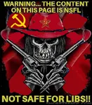 gun hammer_and_sickle handgun hat liberalism nsfl red_star skeleton skull star weapon // 440x504 // 210KB