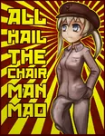 anime asakura_mao blonde_hair blue_eyes bulge china flaccid futabu futanari grey_eyes hat hentai lewd mao_zedong maoism rising_sun // 773x1000 // 715KB