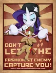 anthro artist:wolfjedisamuel blue_eyes equine fascism hammer_and_sickle helmet horns my_little_pony pony propaganda rarity_(mlp) red_star ribbon unicorn war world_war_ii // 1186x1542 // 950KB