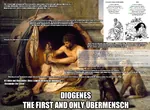 chad diogenes egoism greece impact_font meta:highres philosophy ubermensch // 1800x1322 // 574KB