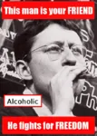 alcoholic freedom guy_debord poster situationism smoking this_man_is_your_friend // 500x700 // 474KB