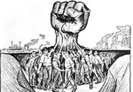 iww labor poster proletariat propaganda raised_fist syndicalism union worker // 600x415 // 113KB