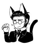 anarchism catboy egoism glasses max_stirner // 1184x1291 // 97KB