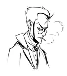 anarchism cigarette egoism glasses max_stirner smoking // 677x771 // 43KB