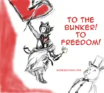 black_hair bottle bourgeoisie bunker capitalism catgirl character:alunya flag freedom molotov_cocktail outdated_link pig porky red_flag site:leftypol site:bunkerchan // 800x720 // 430KB