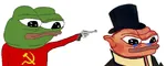 apurky apustaja bourgeoisie capitalism crying execution gun hammer_and_sickle handgun hat pepe porky proletariat revolution sad tears weapon worker // 1417x568 // 86KB