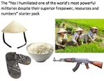 bowl food guerrilla gun hat imperialism kalashnikov national_liberation_front_vietnam peasant revolution rice rice_field rice_hat rifle sandals united_states united_states_army victory vietnam vietnam_democratic_republic vietnam_war war weapon // 691x537 // 321KB