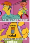 bourgeoisie capitalism cartoon ethics hat morality porky problem simpsons // 836x1200 // 124KB