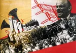 artist:varvara_stepanova central_planning collage economy electricity growth industrialization march planned_economy poster propaganda soviet_union vladimir_lenin // 1516x1060 // 1.2MB