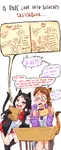 alice_fox artist:catgirl_drawfriend black_hair catgirl character:alunya character:political_ideology_catgirls character:situationism_catgirl guy_debord red_eyes situationism sketchbook spectacle // 700x1712 // 430KB