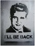 graffiti i'll_be_back nicolae_ceausescu romania terminator wall // 303x400 // 27KB