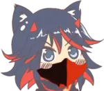 anime bandana black_hair blush catgirl mask matoi_ryuuko meta:lowres meta:transparent_background ohayou site:leftypol // 466x409 // 246KB