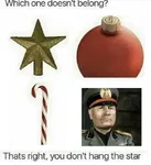 benito_mussolini christmas decoration hang hanging star // 750x824 // 541KB