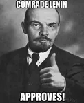 approval approves macro soviet_union thumbs_up vladimir_lenin // 489x600 // 48KB