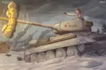 anime female pink_hair red_army soviet_union t-34-85 tank world_war_ii // 6060x4006 // 1.9MB