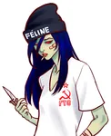 bandage beanie feminism gto hammer_and_sickle knife meta:artist_request red_star smoking star weapon zombie // 1225x1509 // 527KB