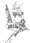 anthro canine furry gun hammer_and_sickle shotgun weapon // 848x1200 // 375KB