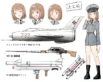 air_to_air_missile aircraft airplane anime autocannon brown_eyes brown_hair female fighter fishbed german_democratic_republic germany gun jet luftstreitkrafte mecha_musume mig-21 mikoyan-gurevich missile nr-30 r-3 uniform weapon // 1000x800 // 662KB