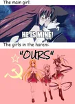 akeno_himejima anime asia_argento blonde_hair brown_hair devil hammer_and_sickle harem high_school_dxd issei_hyoudou kiss koneko_toujo ours red_hair rias_gremory white_hair // 931x1280 // 227KB